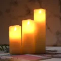 Ensemble de bougies LED électroniques pour mariage romantique, anniversaire et déco maison. - 5.3*8cm / Beige