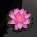 LED Waterproof Floating Lotus Candle Light Artificial Flower Water Lamp Pool Decoration - Pink