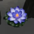 LED electronic waterproof floating lotus candle light for water decoration and wishing lamp - Blue and Purple