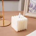 Vela electronica de cubo blanca para decoracion del hogar, fiesta de bodas y navidad. - Vela electrónica de cubo mágico de bala lineal