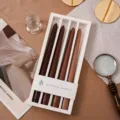 Duftkerzen Stabkerzen Set im Farbverlauf braun Wachskerzen für Hochzeit Tischdeko - Farbverlauf Kaffeebraun (Creamy Coffee)