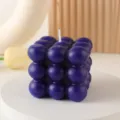 Purple bubble cube scented candle aesthetic room decor and modern photography props - Klein Blue Cube (Sea Salt & Sage Scent)