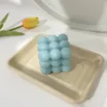 Blue bubble cube scented candle aesthetic room decor cute soy wax handmade gift option - Blue Bubble Candle - Bluebell