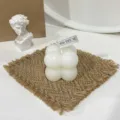 Nordic aesthetic cube bubble scented candle soy wax handmade home decor gift for living room - Small White Cube Candle