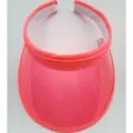 Neuer PVC leerer Sonnenhut transparente rosa Kappe für Damen Herren Sommer UV-Schutz. - M (56-58cm) / Wassermelonenrote Visor-Mütze