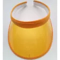 Detailansicht des gelben PVC Sonnenvisiers, transparente kappenlose Mütze für Sonnenschutz. - M (56-58cm) / Gelbe Sonnenblende