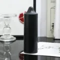 Bougie parfumée pilier noire à sommet pointu pour déco maison, cadeau de mariage et accessoire photo. - 5cm*16cm / Noir