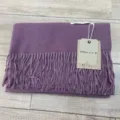 Echarpe chaude unie avec franges epaisse pour femme et homme, accessoire d'hiver doux et confortable. - Écharpes et châles vieux rose