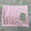 Écharpe d'hiver unie en mélange de cachemire pour femme, châle chaud à franges, rose mode. - Écharpe rose et châle