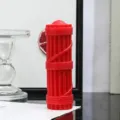 Vela aromática de pilar romano rojo, vela decorativa de cera de soja para el hogar. - Vela Cilíndrica de Cuerda / Rojo