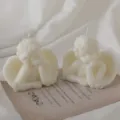 White angel scented soy wax candle romantic aesthetic home decor desktop ornament SKU - Small Angel Scented Candle