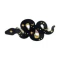 Gotische schwarz goldene Schlangen Haarspange mit Sternen und Monden für Halloween Party. - Schlangen-Stil