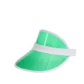 Durchsichtiger grüner PVC Sonnenschirm im Detail, leicht und UV Schutz leere Mütze. - M (56-58cm) / Grün