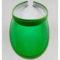 Gruener transparenter PVC Sonnenhut, offene Kopfbedeckung fuer UV-Schutz im Sommer. - M (56-58cm) / Grüne Visor-Mütze