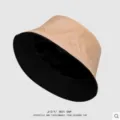 Double-sided plain bucket hat for men and women, versatile casual sun protection hat. - M (56-58cm) / Double-Sided Scarf in Black and Khaki