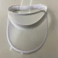 White clear PVC sun visor hat, empty top UV protection outdoor sports cap variant - M (56-58cm) / Matte White Sun Visor