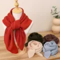 Foulard Plissettato Donna Moda Elegante Tinta Unita Sciarpa Morbida Chic Collo Stile Casual - arancio-rosso