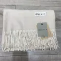 Einfarbiger, dicker, warmer Winterschal mit Quasten-Design, weicher Kaschmir-Schal für Damen. - Beige