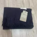 Einfarbiger Baumwoll-Kaschmir Winter-warmer Schal mit elegantem Fransen-Design für Damen. - Schwarze Schals & Stolen