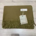 Écharpe d'hiver unie en coton cachemire avec franges élégantes, châle chaud et doux. - Écharpe et châle vert haricot