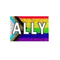 Broche drapeau arc-en-ciel ally avec finition pailletée, badge de soutien coloré. - Style 17