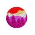 Détail de cercle pailleté avec texture scintillante multicolore pour broche décorative. - Style 13