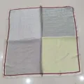Women fashion square silk scarf geometric striped neckerchief elegant satin headscarf. - Patchwork Striped Small Square Satin Scarves