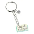 Portachiavi in metallo con ciondolo libro aperto e charm BFF, regalo perfetto per amanti libri. - Modello 5