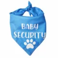 Blue pet bandana bib with baby security print dog cat triangle scarf fashion accessory - 43x43x62cm Double Layer Print / Blue