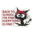 Αστείο γατάκι επιστροφή στο σχολείο κεντητό patch καρφίτσα δώρο για τον δάσκαλο. - 6