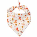Retro retro pet bandana bib with roller skates smiley face cassette cute cat dog scarf dropship - Vintage Cartoon Fun Style (2) / 43x43x62cm Double-Sided Print