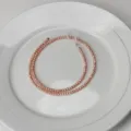Close-up detail of small natural freshwater potato pearls strand, delicate mini baby pearls. - 150 Pieces / Natural Pink Gold