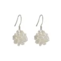 Baroque flower ball pearl earrings, natural freshwater pearl drop earrings, elegant jewelry. - E039 Silver Hook / Silver