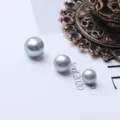 Natural freshwater grey pearl loose beads clothing DIY accessories for sweater silk shirt button - 8-8.5mm