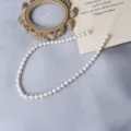 7mm Baroque freshwater pearl loose beads, irregular white threaded DIY jewelry making. - Approx 35cm Strand / Natural White