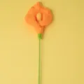 Fleur artificielle de lys calla au crochet à la main en laine pour belle décoration maison - Orange