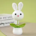 Handgemaakte gehaakte konijn potplant creatieve huisdecoratie schattige gebreide bloem bureau - Konijnenkop potplant