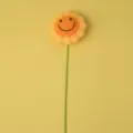 Tournesol souriant au crochet fait main, fleur en peluche mignonne cadeau pour enfants. - Tige de tournesol simple à 7 couches (sans feuilles)