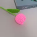 Handmade crochet tulip knitted flower artificial plant home decor gift for teachers - Deep Pink