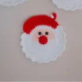 Handmade Christmas Santa Crochet Coaster Cute Knit Woolen Table Mat Festive Home Decor - Santa Claus