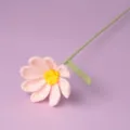 Handmade crochet pink daisy flower artificial yarn floral gift for home decor tabletop - Light Pink