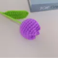 Handcrafted crochet purple tulip flower, adorable wool woven artificial plant for home decor. - Purple