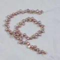 Natürliche Süßwasser Barock Perlen lose Perlen rosa unregelmäßig DIY Schmuckherstellung - ca. 35cm Strang / Natürliches Rosa Lila