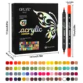 72-color dual-tip acrylic markers set with holographic butterfly packaging and dimensions - 36 Pens (72 Colors)