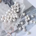 Natürliche Süßwasserperle Knöpfe DIY Zubehör für Pullover Mantel Hemd Kleidung Dekoration Stück - 8-8.5mm / Natürliches Weiß