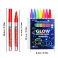 Colorful glow in the dark markers set 8 colors uv reactive painting pens for DIY art crafts. - 8-Color Set