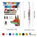 Foxfeel 8-Farben doppelseitiger ölbasierter Farbstift Set mit feinen und breiten Spitzen - FF-1010 (8 Farben Doppelspitze)