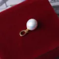 Ciondolo perla fibbia universale 12-13mm Edison Barocco rimovibile argento sterling S925 - solo ciondolo / 12-13mm / Chiusura Dorata