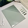 6-Fächer A4 Gradient Grün Aktenordner Große Kapazität Schüler Testpapier Organizer Tasche - Farbverlauf Grün (1 Stk / 6 Fächer) / Verlauf Grün
