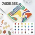 24 Farben Acryl Marker Stifte Set Mit Pinselspitze Fuer Kunst Malen Und Graffiti - 24-Farben-Set